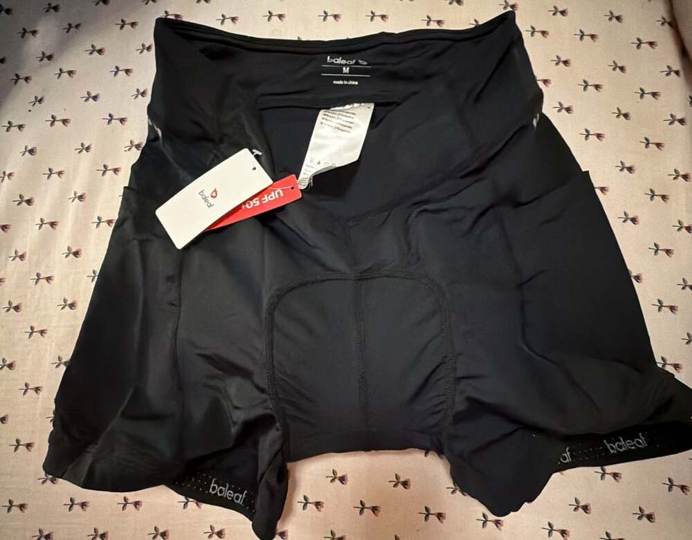 Baleaf Padded Cycling Shorts Size M Black Bike Compression UPF 50+